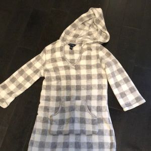 Cozy fleece nightgown hoodie